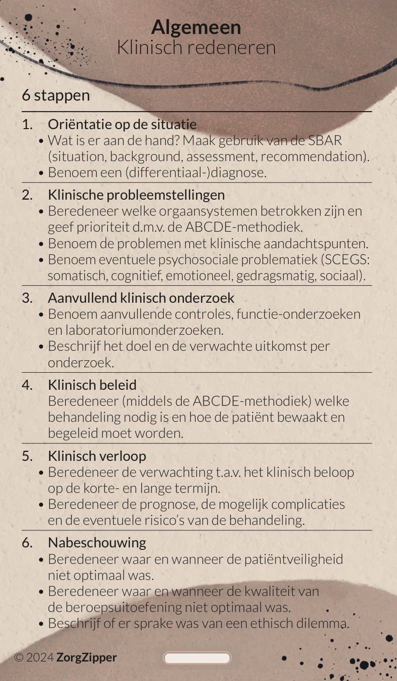 Algemeen: klinisch redeneren